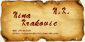 Nina Kraković vizit kartica